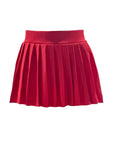 Women's Solid Color Pleated Athletic Mini Skirt